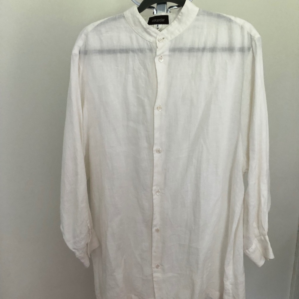 ESKANDAR White Linen Tunic
